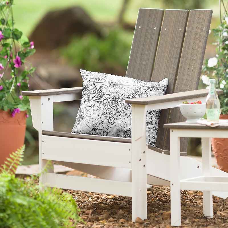 May River Outdoor Seating Adirondack Chair (coastal gray/white)